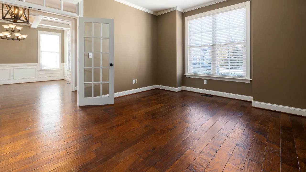 Hardwood flooring in a sunlit Indianapolis sunroom